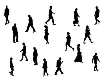 Premium Vector | Silhouette of people collection set of silhouettes of ...