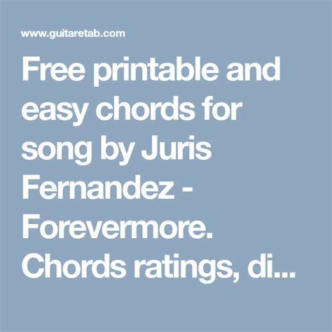 Forevermore chords with lyrics by Juris Fernandez for guitar and ...