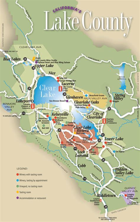 Lake County Wine Country Map - California Winery Advisor