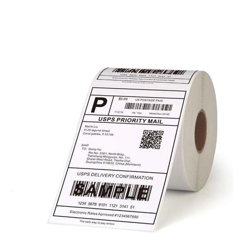 Plain Paper White Barcode Labels Roll, GSM: 72 Gsm, Size: 4x6 at Rs 232 ...