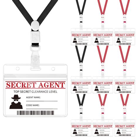 Buy DLUGOPISDLUGOPIS 10 pieces Secret Agent Name Tags Decorations ...