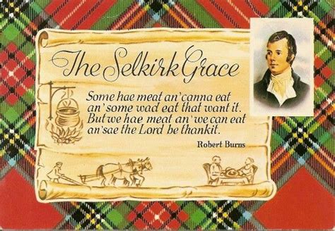 The Selkirk Grace | Scotland history, Robert burns, Burns day