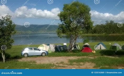 Somerset Dam stock photo. Image of camping, queensland - 125516368