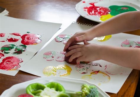 Easy Activity Idea: Stamping with Fruits and Veggies | Macaroni KID Lowell