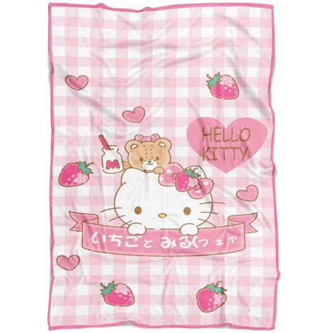 Hello Kitty Fleece Blanket Lightweight Supremely Soft Gift For Kids ...