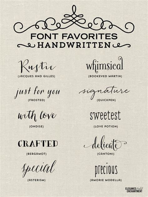 Font Favorites - Handwritten | Handwritten fonts, Lettering, Tattoo fonts