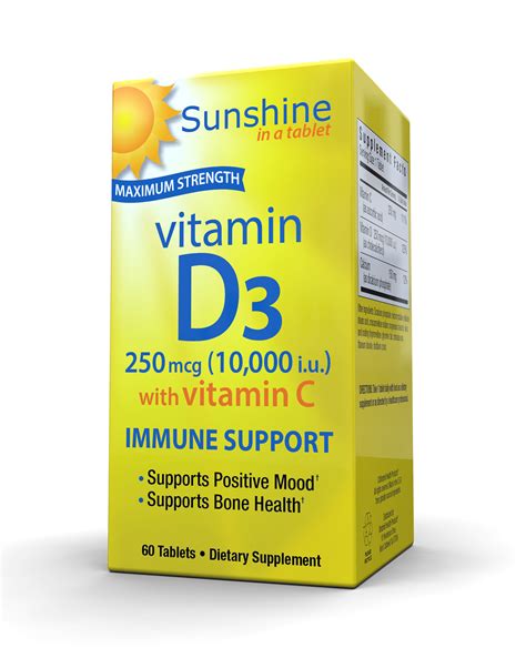 Sunshine Vitamin D 250mcg (10,000 IU) with Vitamin C - Windmill Vitamins