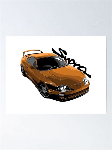 "Toyota Supra MK4 Orange" Poster for Sale by MrPayne | Redbubble