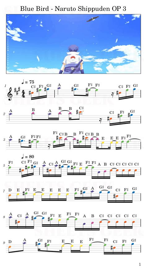 Blue Bird - Naruto Shippuden OP 3 | Easy Sheet Music