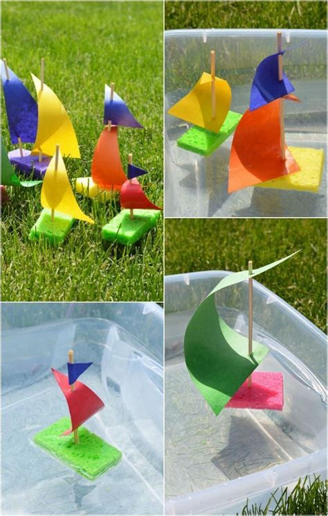 Sponge Sailboat Craft for Kids | Summer crafts for kids, Sailboat craft ...