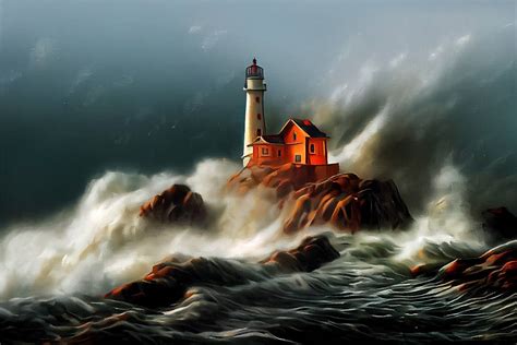 Lighthouse in Storm by iamrudja on DeviantArt