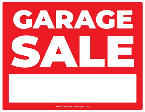 Printable Garage Sale Sign – Free Printable Signs