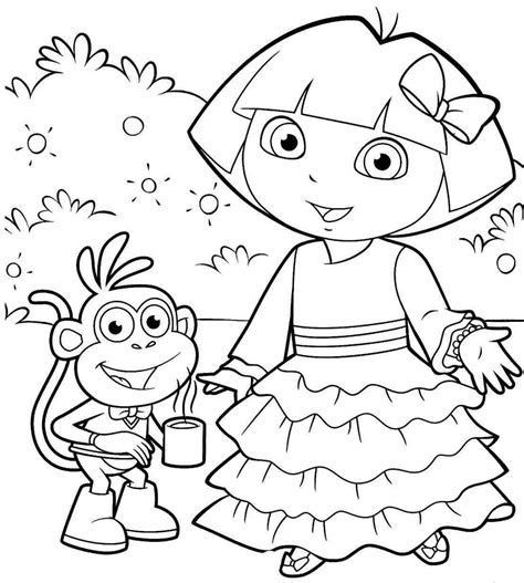 Dora The Explorer Ask Something | Dora The Explorer Coloring Pages ...