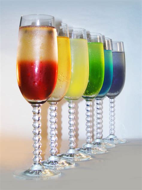 Herb's Signature Cocktails: RAINBOW PRIDE CHAMPAGNE COCKTAILS