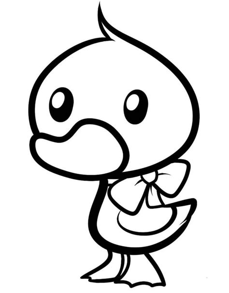 Cute Anime Duck Coloring Pages - RubenteSkinner