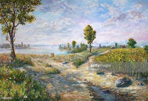 Summer Countryside Painting High-Res Vector Graphic - Getty Images