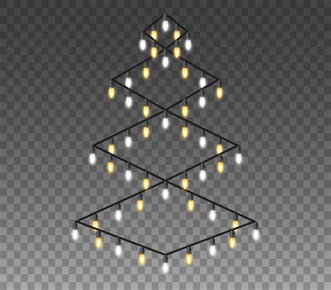 Christmas lights isolated realistic design elements. Glowing lights for ...