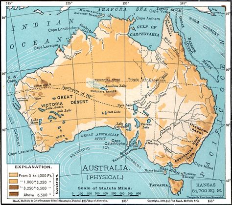 Map Of Australia With Landforms