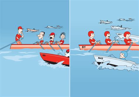 Funny Rowing Race - Download Free Vector Art, Stock Graphics & Images