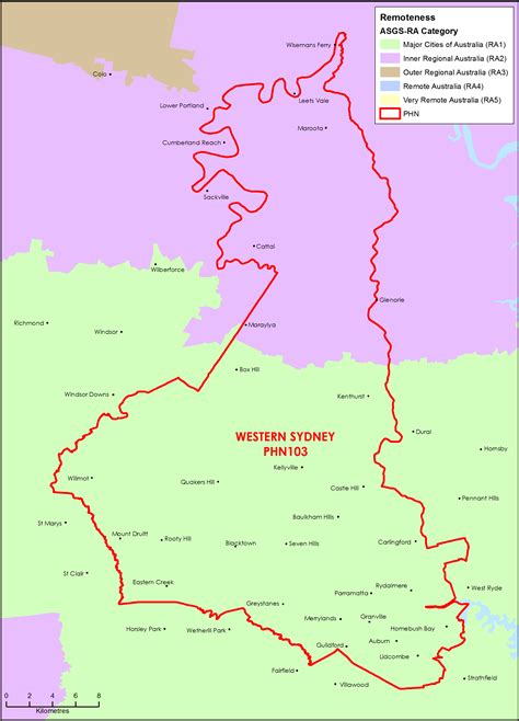 Western Sydney (NSW) Primary Health Network (PHN) map – Australian ...