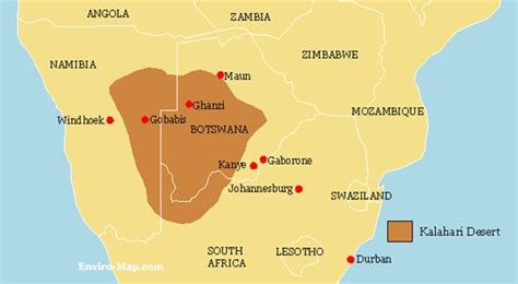 Kalahari Desert On Map - My Maps