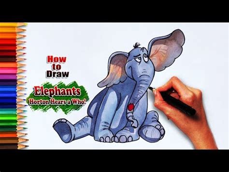 How to draw Elephant from Horton Hears a Who! | Easy drawing tutorials ...