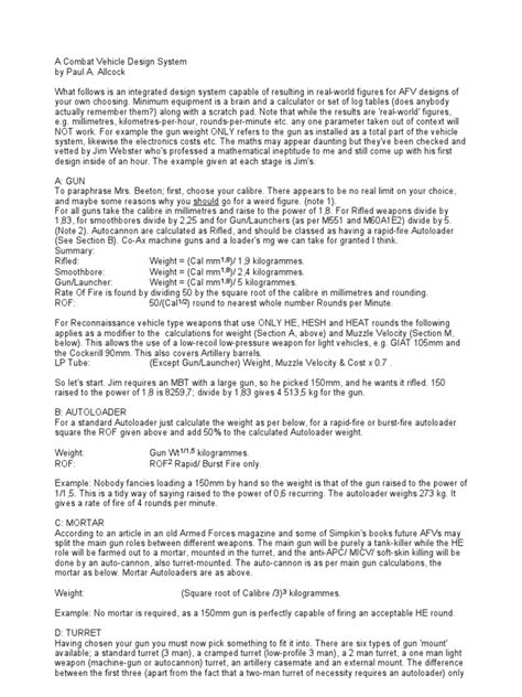A Combat Vehicle Design System | PDF | Gun Turret | Tanks