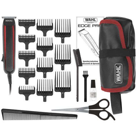 Wahl Edge Pro Travel Size Professional Men's Hair Cutting Kit, 20 Piece ...