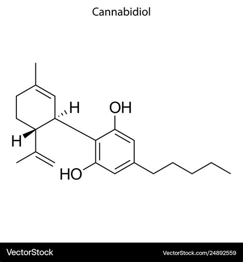 Skeletal formula chemical molecule Royalty Free Vector Image