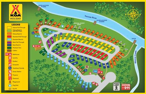 Blue Ridge, Georgia Campground Map | Blue Ridge / Toccoa River KOA