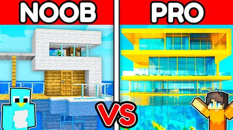 NOOB vs PRO: Floating WATER HOUSE - Milo vs Chip Build Challenge in ...