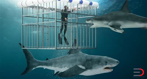 ArtStation - 3D Shark Diving Cage