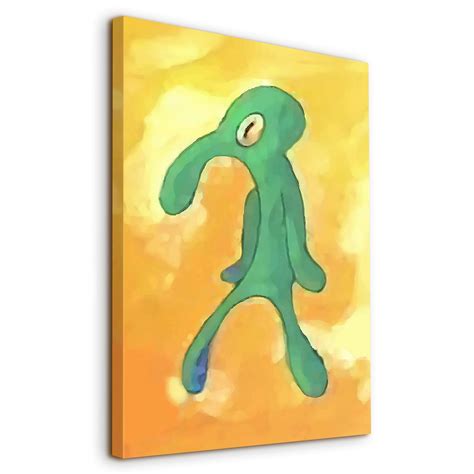 Buy Bold and B Squidward Painting 2023 Upgrade Version Canvas Wall Art ...