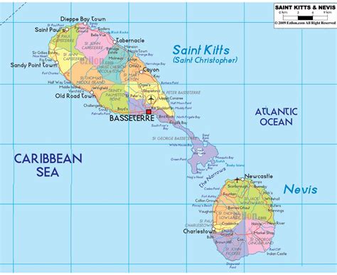 Maps of Saint Kitts and Nevis | Collection of maps of Saint Kitts and ...