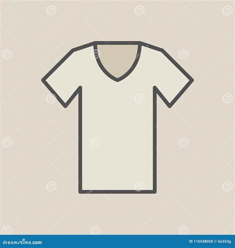 Brown T-shirt Vector Symbol or Icon Stock Vector - Illustration of ...