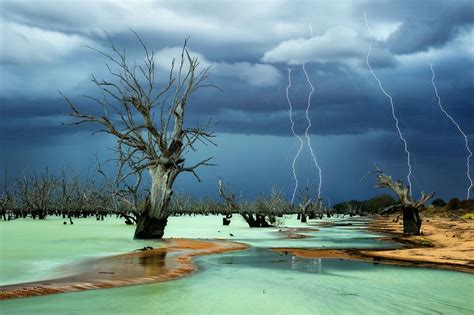 lightning, ocean, nature, clouds, forces of nature, storm, sea, HD ...