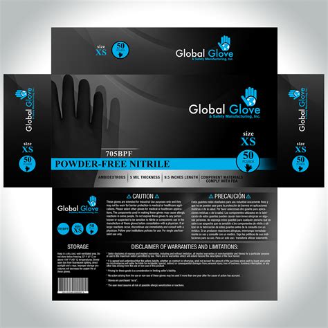 Masculine, Serious, Industrial Packaging Design For Global Glove Safety ...