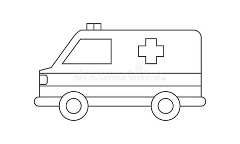 Ambulance Coloring Book Transportation To Educate Kids. Learn Colors ...