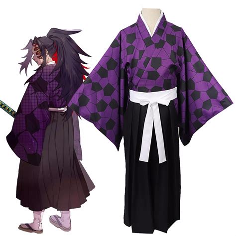 New Demon Slayer Kimetsu no Yaiba Kokushibou Cosplay Costume Tsugikuni ...