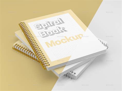 Spiral Book Cover Mockup