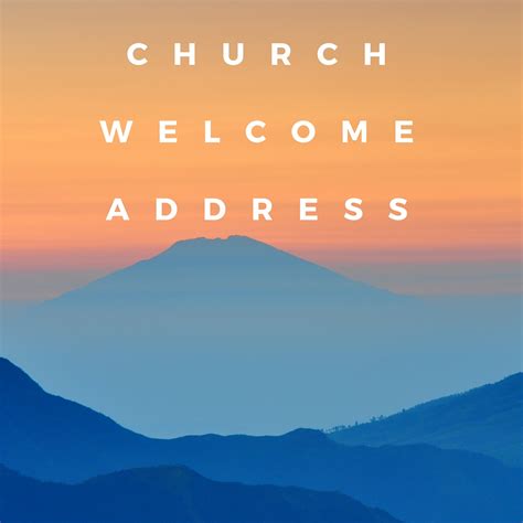 church welcome speeches for visitors