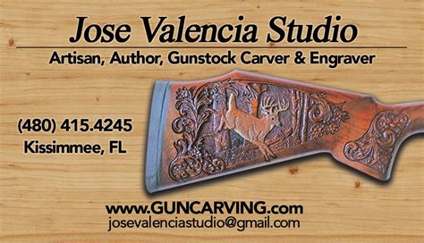 Jose Valencia Studio - Gunstock Carving, Wood Carving