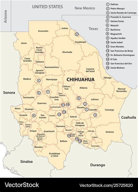 Chihuahua Mexico Map State