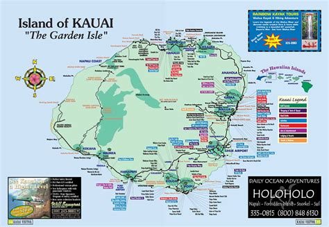 Kauai Island Hawaii Tourist Map - Kauai Hawaii • mappery