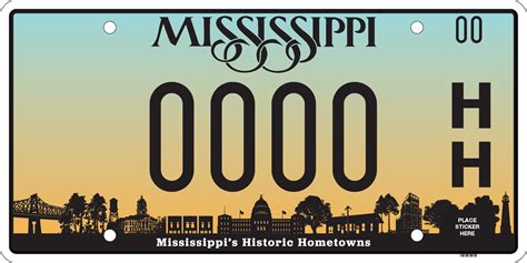 Historic Hometowns License Plate | Mississippi Main Street