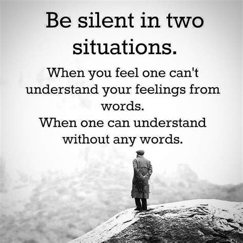 Sometimes silence says it all. . They who do not understand your ...