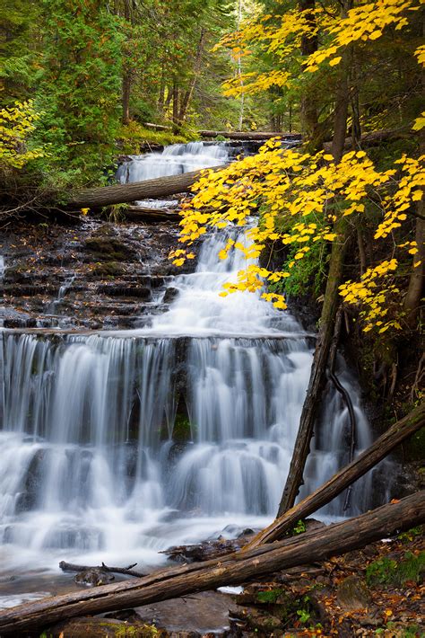 Waterfall in Upper Peninsula Michigan Photo | Nature Photos for Sale