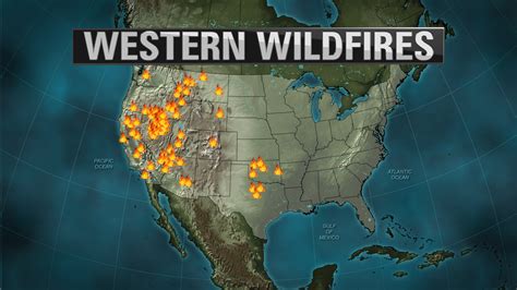 Western States Wildfires Map