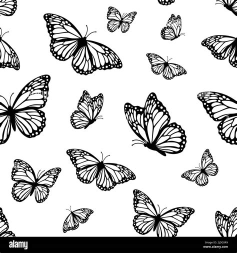 Black And White Flying Butterfly Clipart