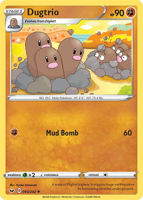 Dugtrio (Sword & Shield 93) - Bulbapedia, the community-driven Pokémon ...